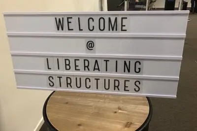 Welcome message at the Liberating Structures immersion workshop